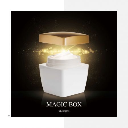 スクエアシェイプのアクリル高級化粧品＆スキンケアパッケージ - マジックボックスシリーズ - 高級アクリル化粧品パッケージコレクション - マジックボックス