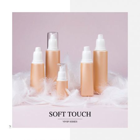 Emballage écologique en PP ovale et carré pour cosmétiques et soins de la peau - Série Toucher doux - Collection d'emballages cosmétiques - Toucher doux