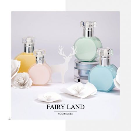Runde Form Acryl-Kosmetik- & Hautpflegeverpackung - Fairy Land Serie - Kosmetikverpackungskollektion - Fairy Land